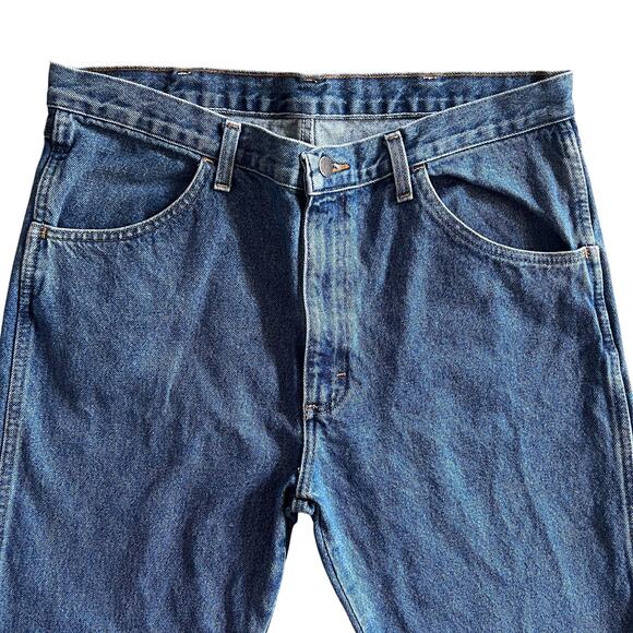 Rustler Classic Blue Denim Jeans Men’s 36x32 Straight Leg Medium Wash - Picture 2 of 11